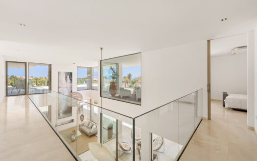 We present a stunning contemporary villa located in the prestigious neighbourhood of La Cerquilla, in the heart of the Nueva AndalucÃa Golf Valley.This exclusive 7-bedroom residence sits on a generous 2,548 m² plot, offering unrivalled privacy and panoramic views of the iconic La Concha mountain and the Mediterranean coastline.Its privileged location places it close to the best golf courses, international schools, high-end restaurants and the lively marina of Puerto Banús, making it an exceptional choice both for investment and for enjoying the Marbella lifestyle.Upon entering, you will discover spacious interiors, carefully designed with natural textures and elegant finishes.The villa offers high ceilings, sophisticated lighting and a fluid connection between indoor and outdoor spaces.The main living areas are spacious and welcoming, decorated with bespoke furniture, organic materials and selected decorative elements such as woven wall art and handmade ceramics.On the upper floor, a gallery-style corridor overlooking the ground floor connects to bedrooms with private terraces and spectacular views.The heart of the home is a modern kitchen equipped with top-of-the-line appliances, elegant cabinets and a spacious glass-enclosed dining area framed by floor-to-ceiling windows.The seamless connection to the outdoor spaces includes a stunning swimming pool with Jacuzzi, Balinese-style sun loungers and a covered terrace with fireplace and barbecue, perfect for entertaining. The best feature is the immaculate private tennis court located at the foot of the garden, ideal for residents to use all year round.It is the epitome of contemporary luxury in a Mediterranean setting, offering an unrivalled combination of comfort, sophistication and location.