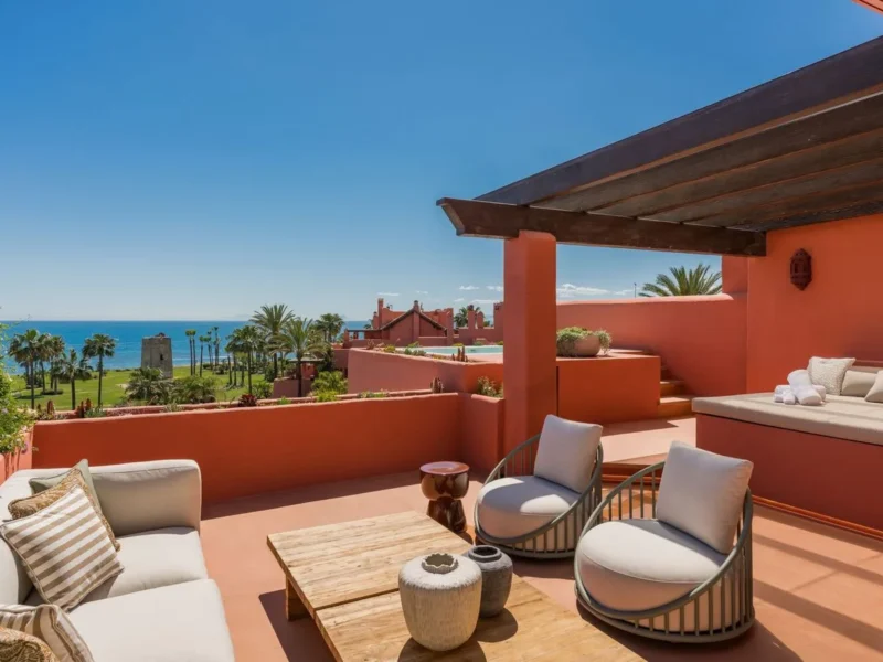 Komplett möbliertes Penthaus direkt am Strand in Torre Bermeja auf der Neuen Goldenen Meile