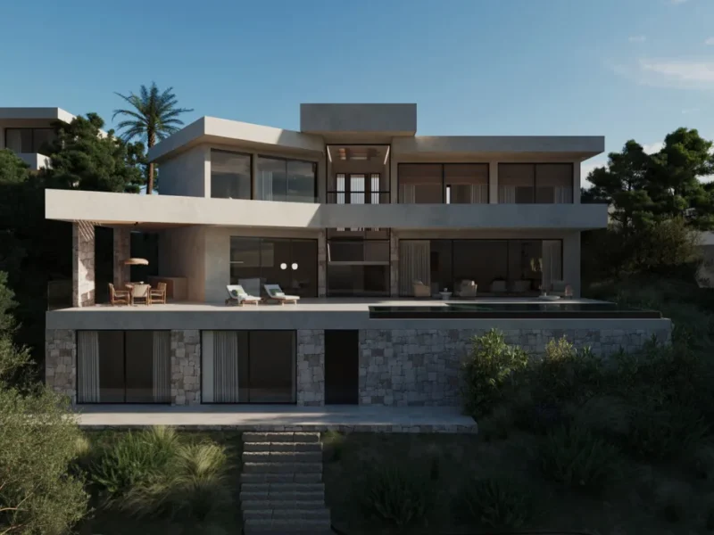 Elegante Villa in Cabopino mit Meerblick und Golfzugang