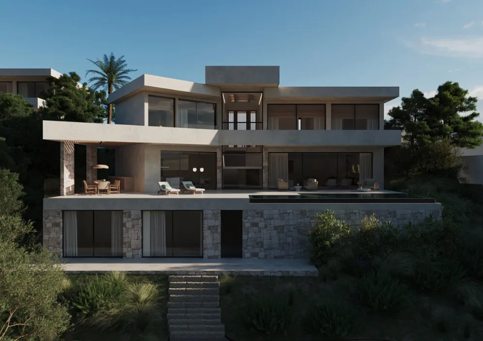 Elegante Villa in Cabopino mit Meerblick und Golfzugang