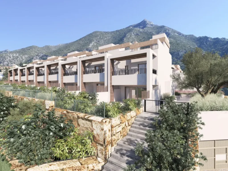 Elegante Doppelhaushälften in Marbella – Panoramablick inklusive