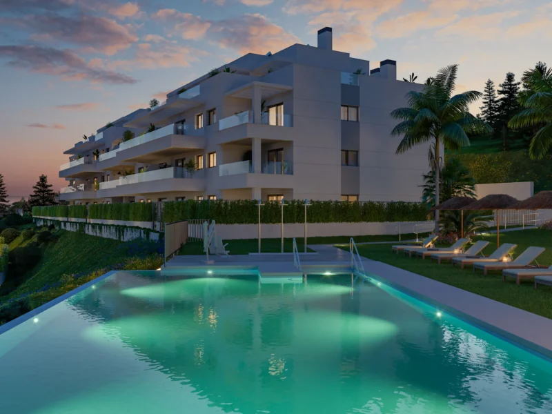Moderne Wohnungen mit Meerblick in Marbella an der Costa del Sol