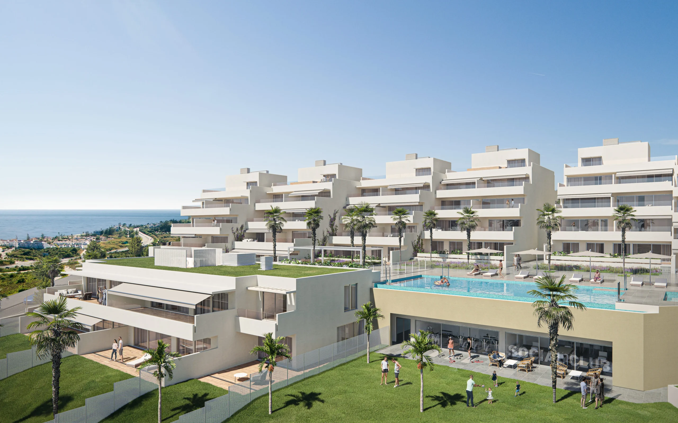 Moderne Apartments mit Meerblick in Estepona nahe dem Strand