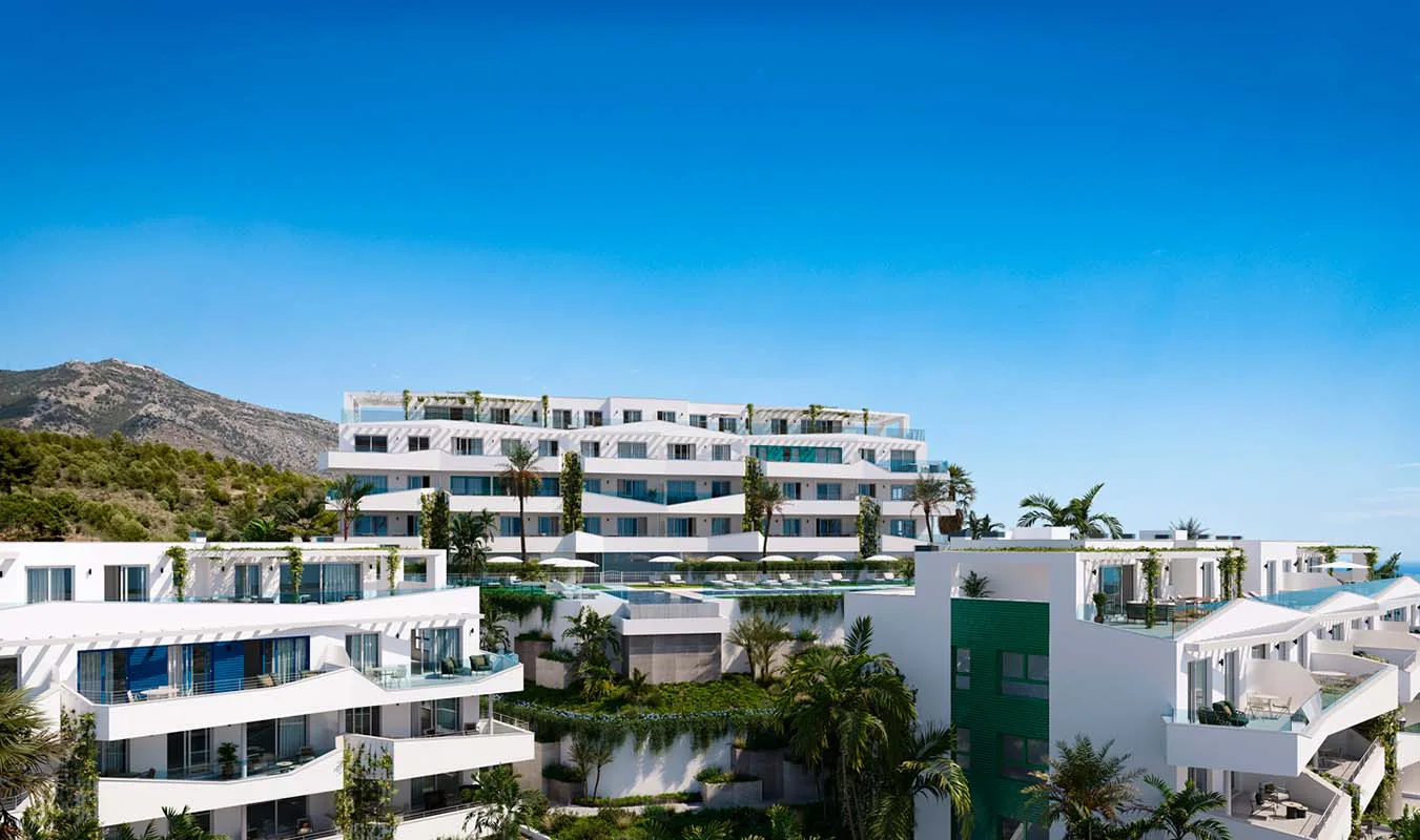 Elegante Gartenwohnungen in Mijas mit Panoramablick
