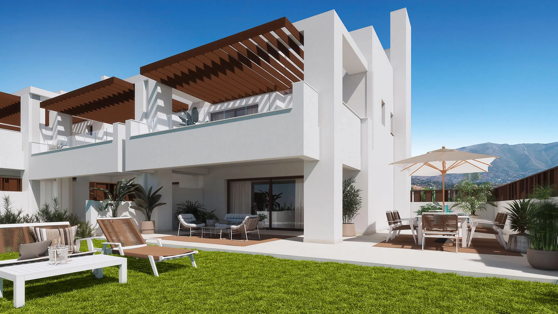 Elegante Reihenhäuser im La Cala Resort mit Panoramablick