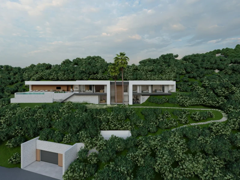 Moderne Villa mit Panoramablick in Montemayor, Costa del Sol