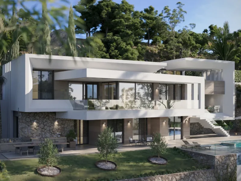 Elegante Villa mit atemberaubendem Meerblick in La Cala Golf