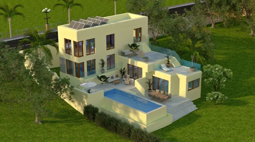 Moderne Golfvilla in Estepona mit atemberaubendem Blick