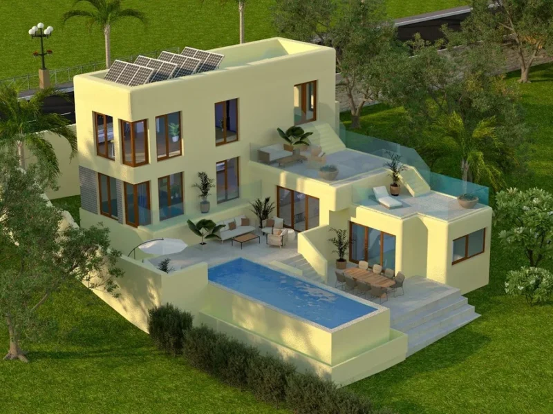 Moderne Golfvilla in Estepona mit atemberaubendem Blick