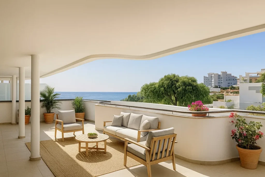 Elegantes Erdgeschosswohnung in Estepona mit Meerblick