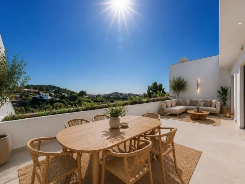Modernes Apartment mit Meerblick in Aloha, Marbella