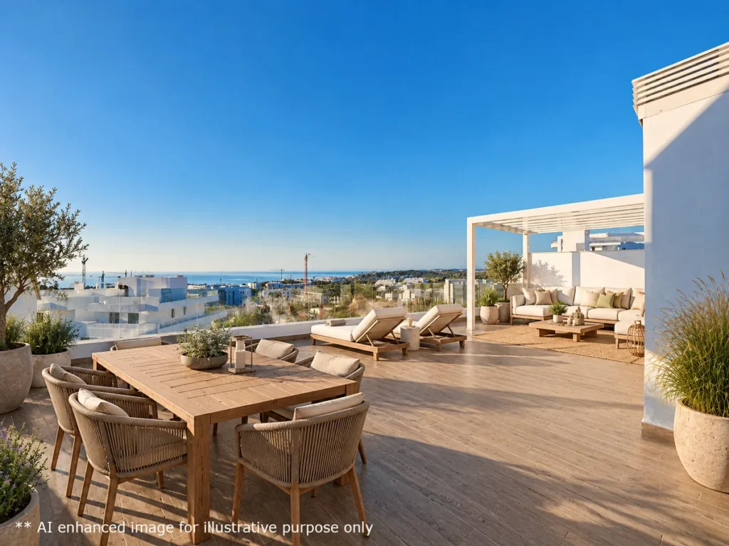 Elegantes Penthouse in Estepona mit Meerblick und Terrasse
