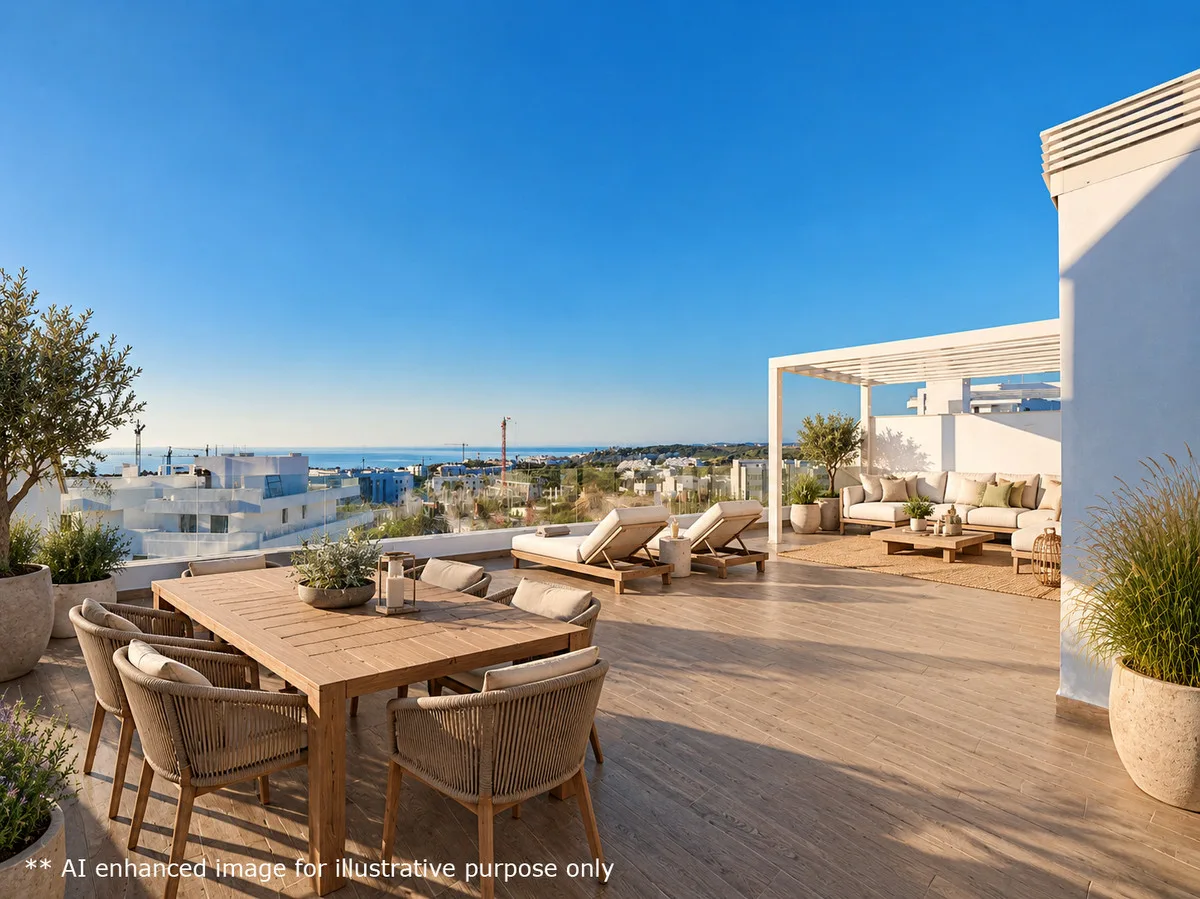 Elegantes Penthouse in Estepona mit Meerblick und Terrasse
