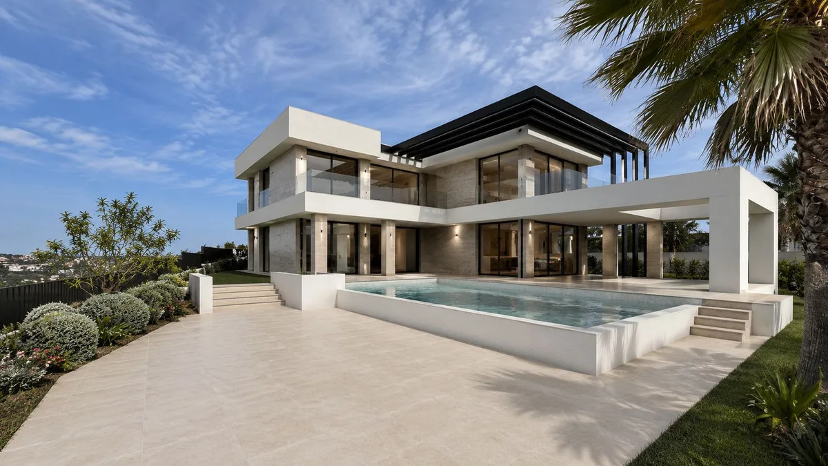 Moderne Villa mit Panoramablick in Cancelada/Los Flamingos