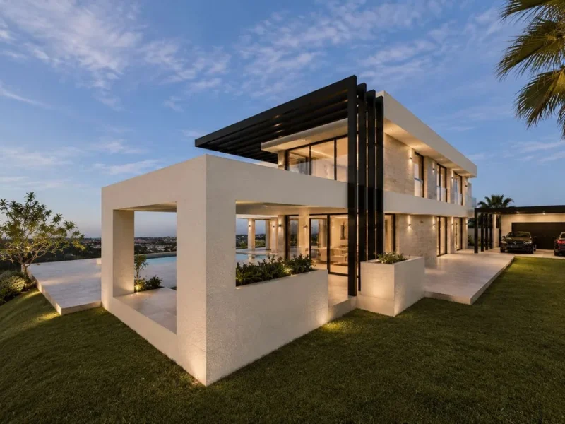 Moderne Villa mit Panoramablick in Cancelada, Costa del Sol