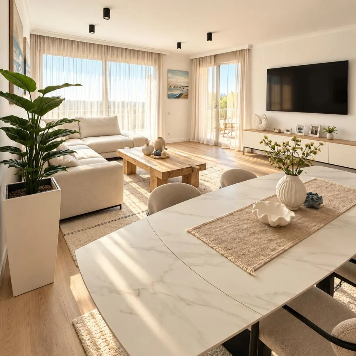 Elegante Erdgeschosswohnung in Marbella mit Panoramablick