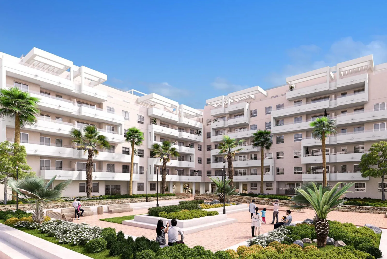 Elegante Neubauwohnungen in Marbella mit Dachpool und Meerblick