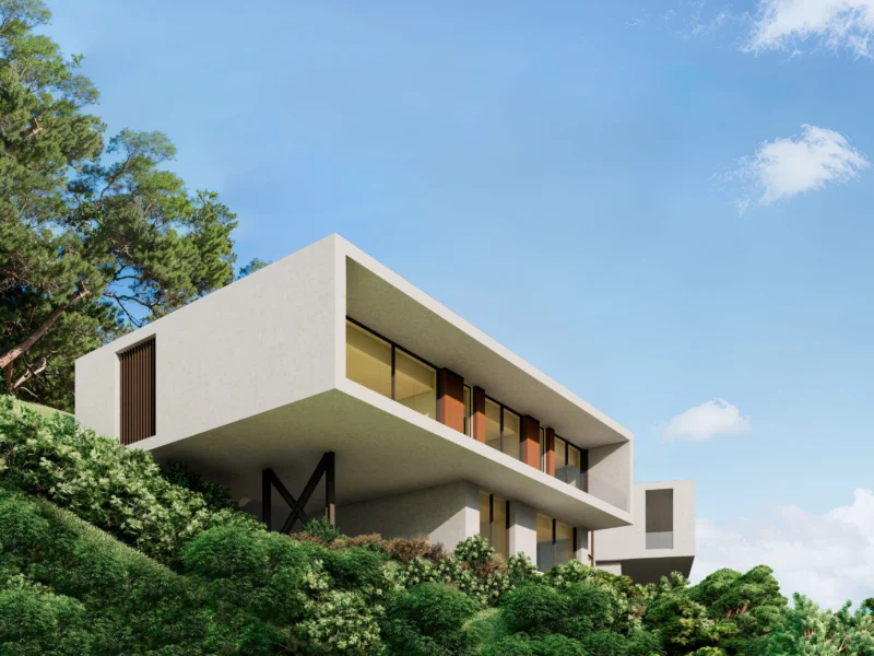 Moderne Zweifamilienvilla mit Panoramablick in Marbella