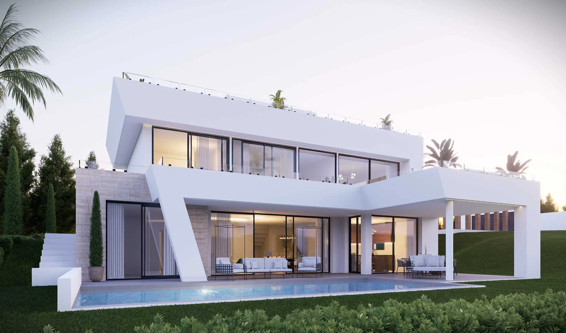 Elegante Villa mit Meerblick im Valle Romano, Costa del Sol