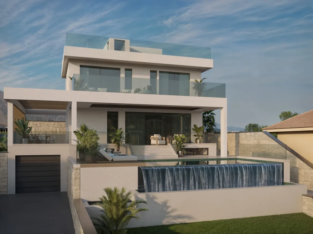 Moderne Villa mit Panoramablick in Estepona an der Costa del Sol